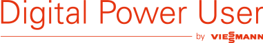 Schriftzug Digital Power User by Viessmann in Rot