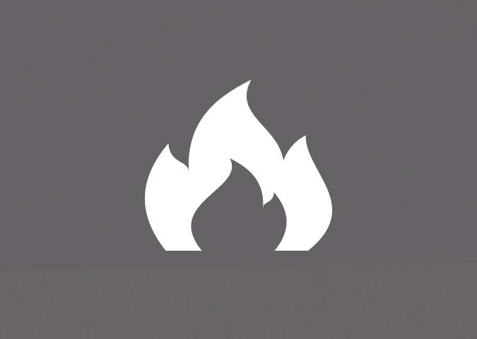 Symbol stilisierte Flamme