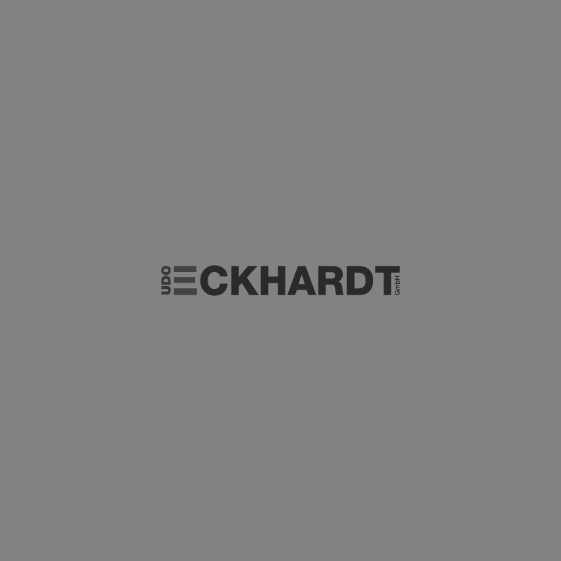Logo Udo Eckhardt GmbH auf grauem Hintergrund