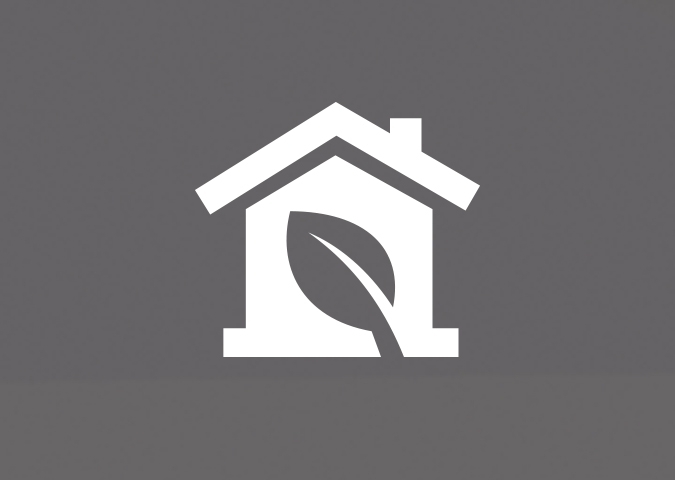 Symbol Haus mit Blatt